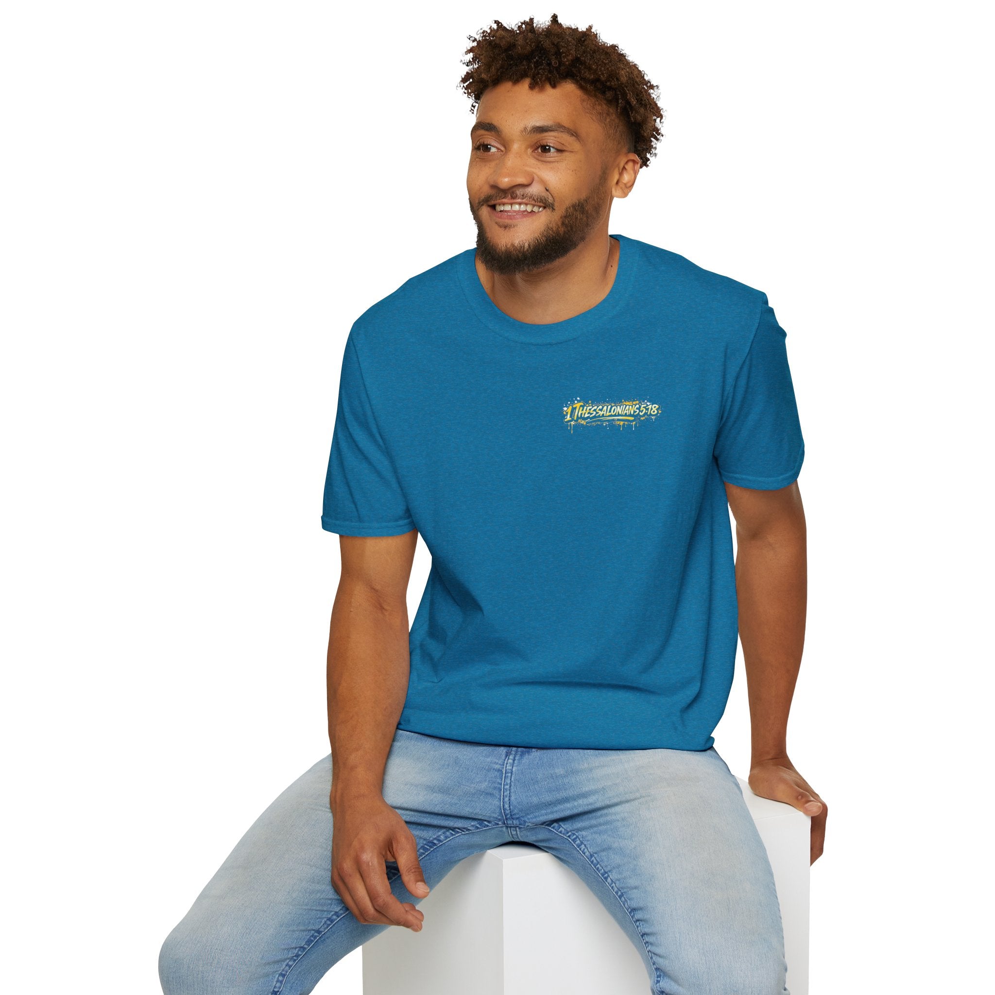 Christian T-Shirt — "In All Things Give Thanks" Church Tee