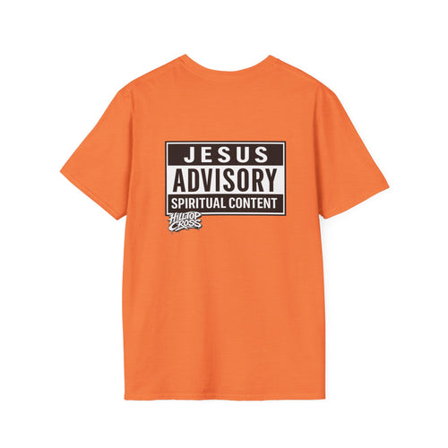 Christian T-Shirt — "Jesus Advisory: Spiritual Content" Graphic Tee