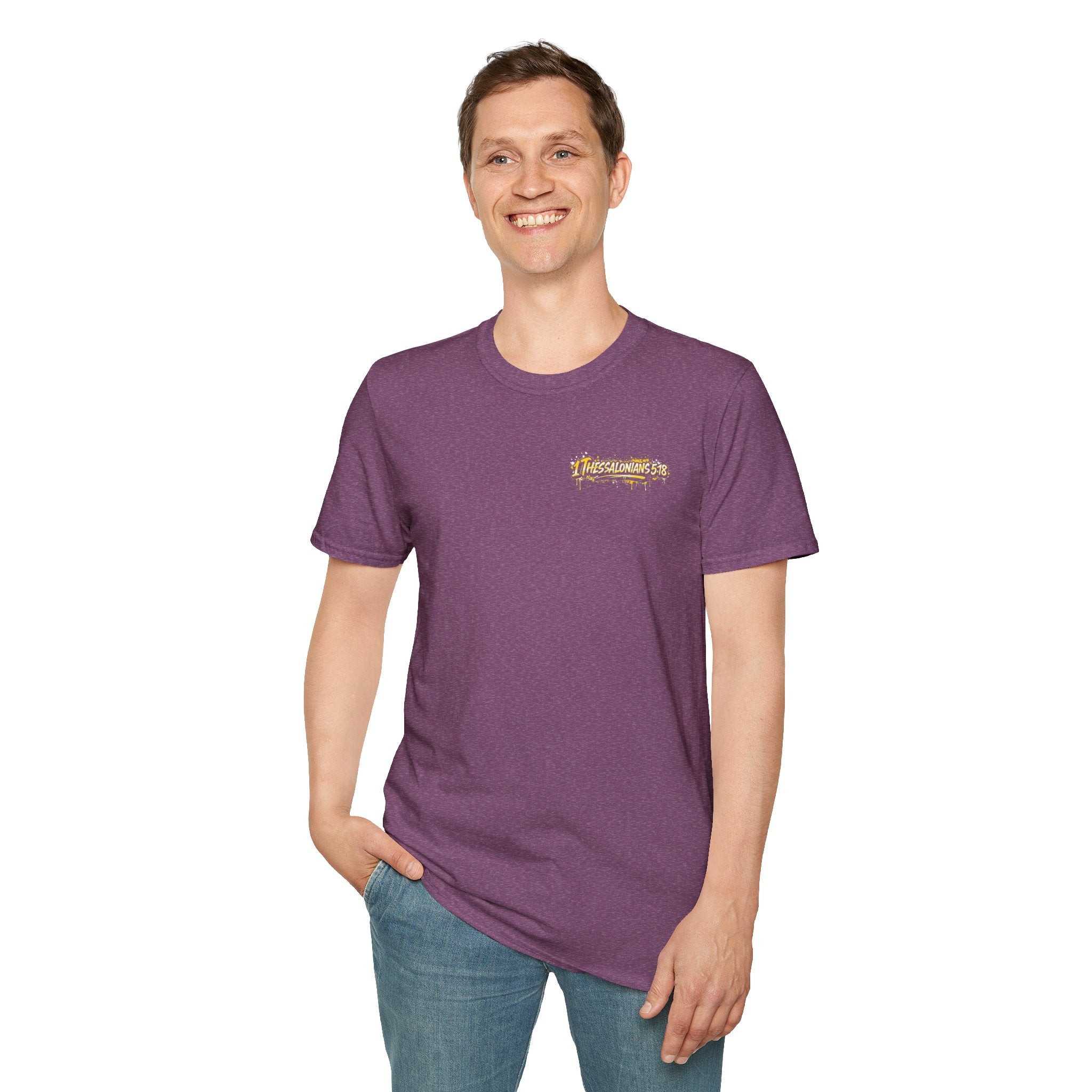 Christian T-Shirt — "In All Things Give Thanks" Church Tee