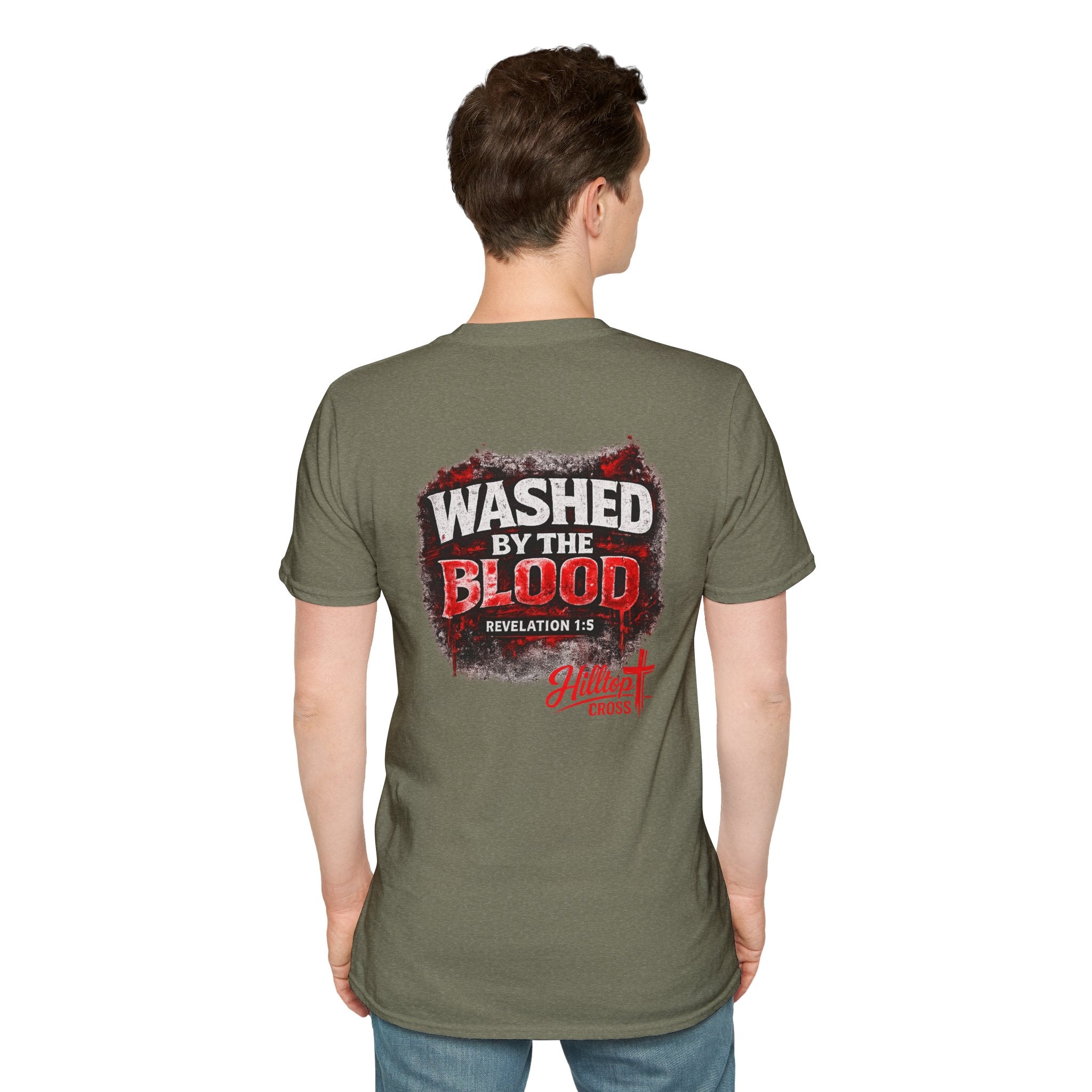 Washed By The Blood T-Shirt — Revelation 1:5 Christian Faith Shirt