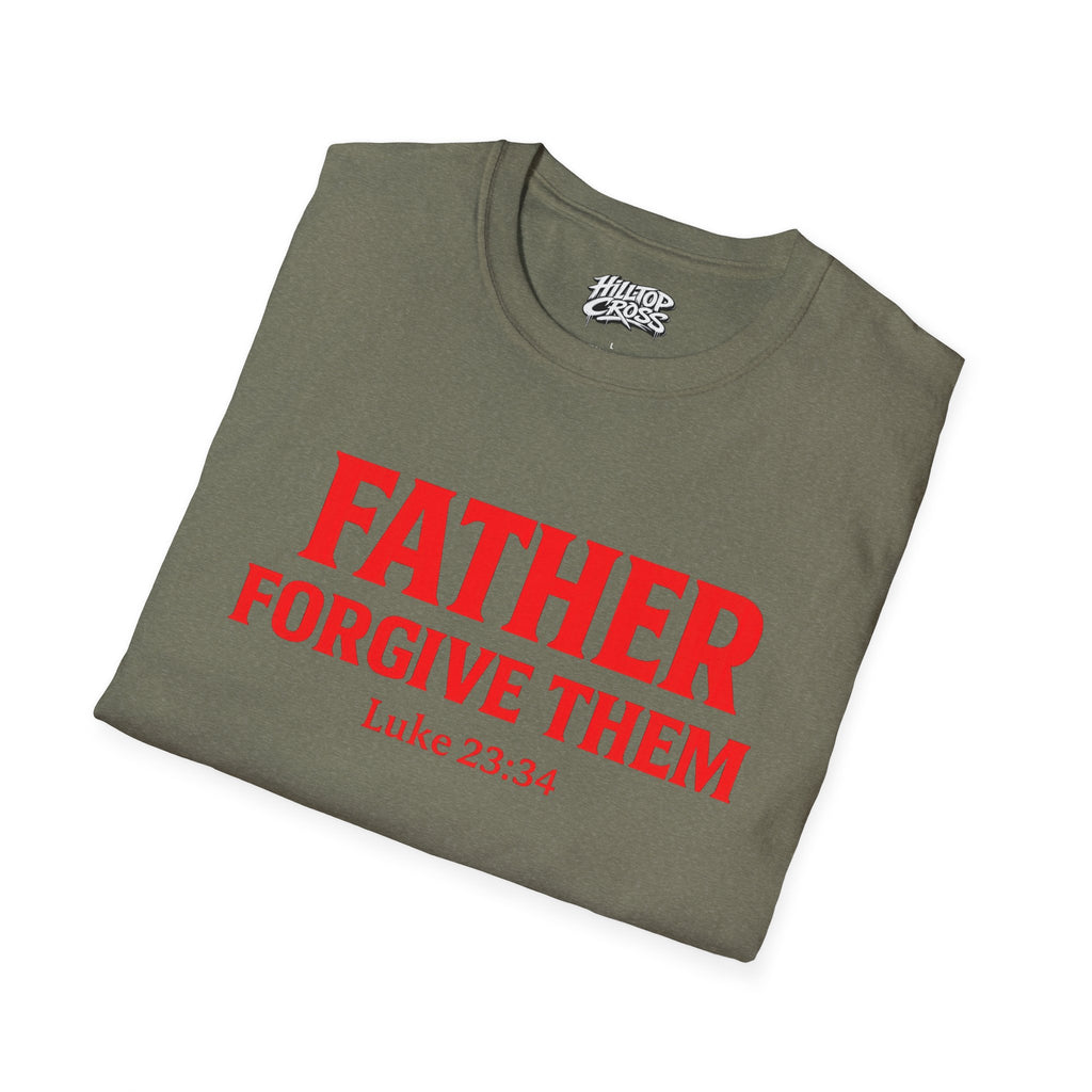 T-Shirt — "Father Forgive Them" Red Letter King Christian Tee