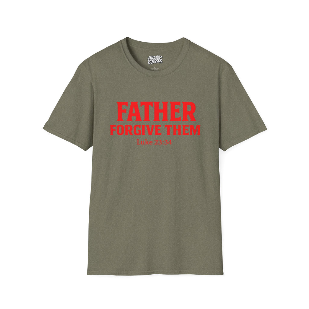 T-Shirt — "Father Forgive Them" Red Letter King Christian Tee