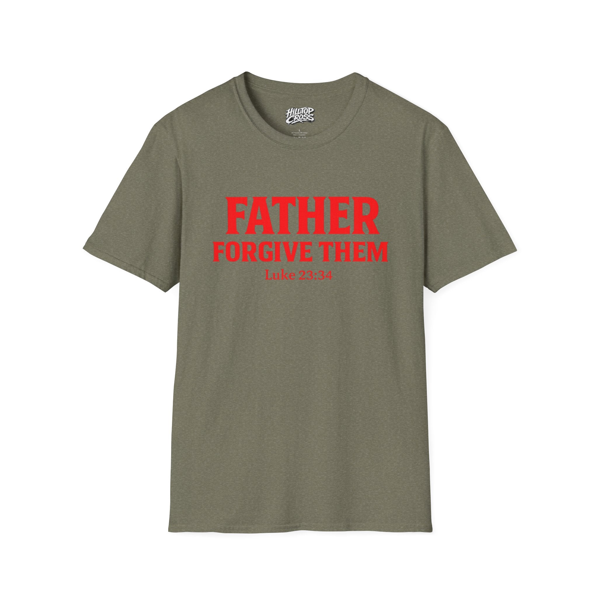 T-Shirt — "Father Forgive Them" Red Letter King Christian Tee