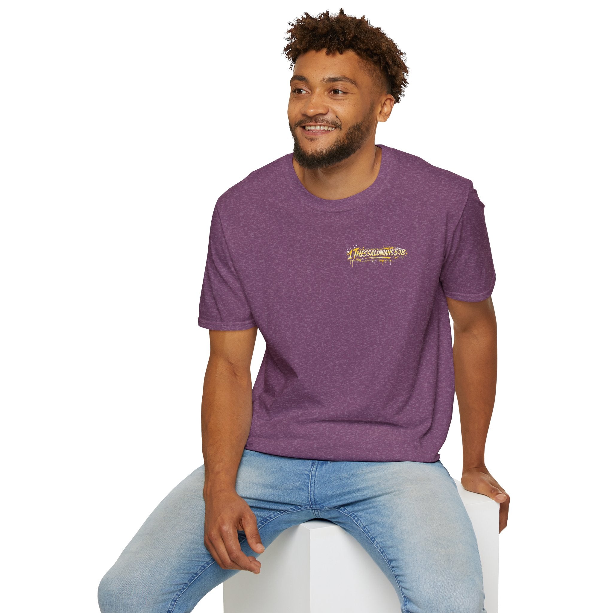 Christian T-Shirt — "In All Things Give Thanks" Church Tee