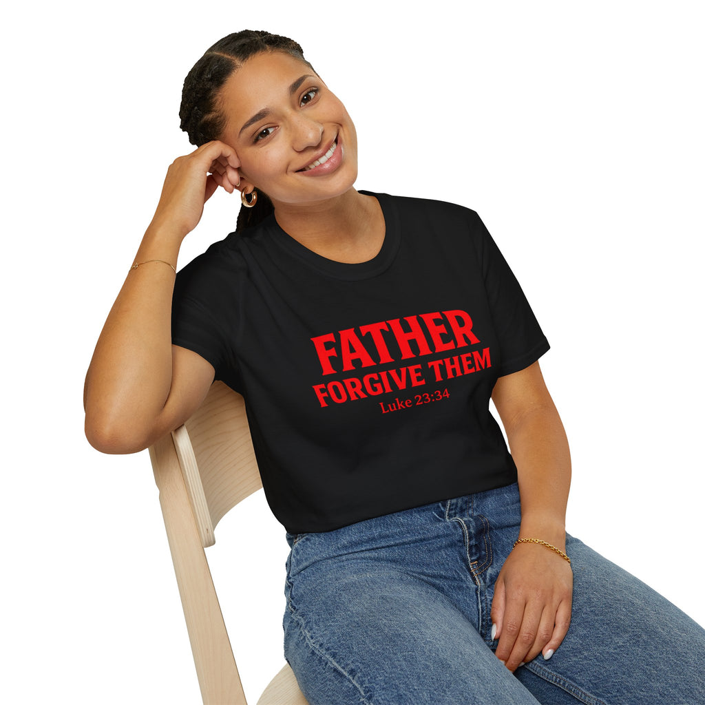 T-Shirt — "Father Forgive Them" Red Letter King Christian Tee