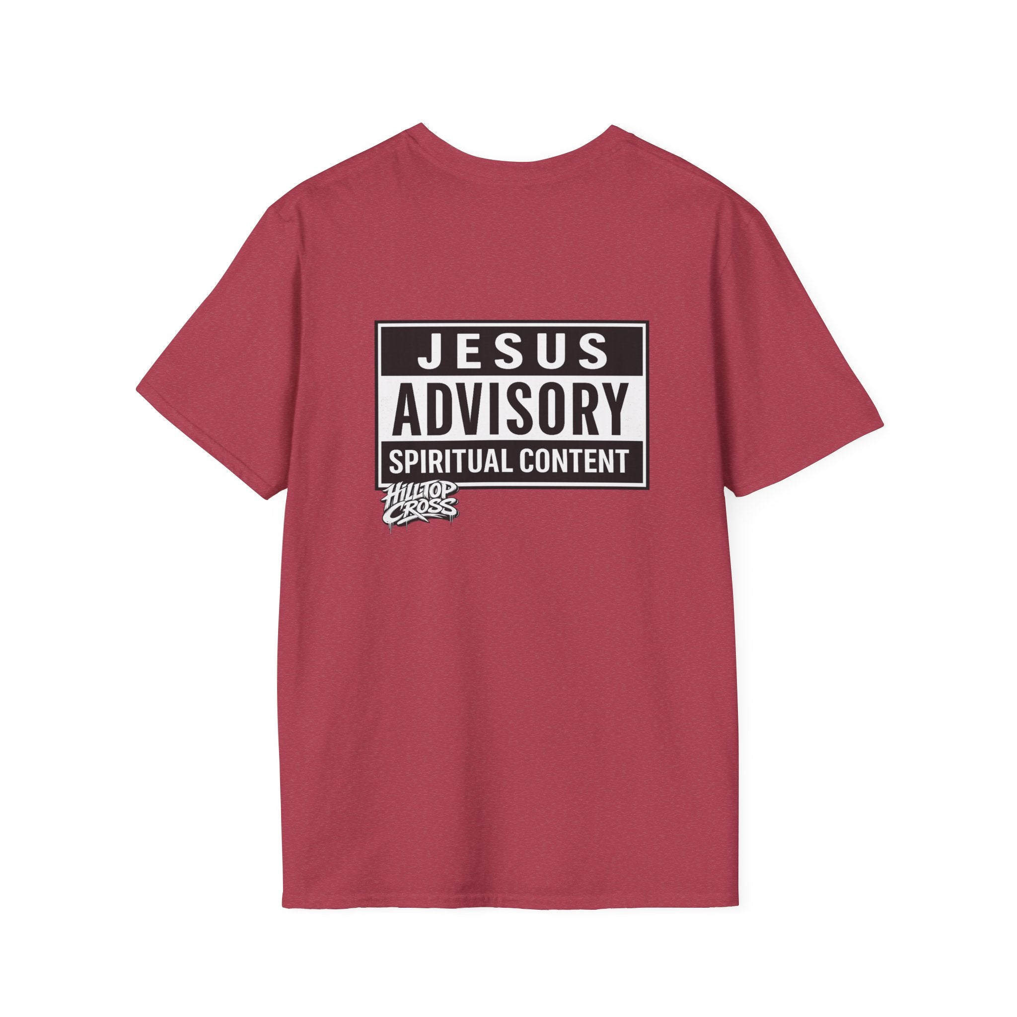 Christian T-Shirt — "Jesus Advisory: Spiritual Content" Graphic Tee
