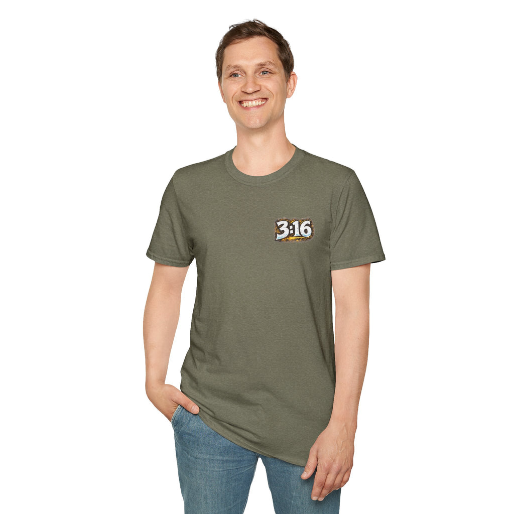 3:16 Christian T-Shirt — “Jesus Gave the Devil the Stone Cold Stunner” Graphic Tee