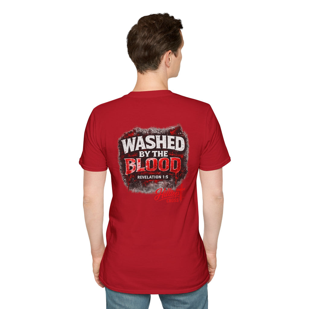 Washed By The Blood T-Shirt — Revelation 1:5 Christian Faith Shirt