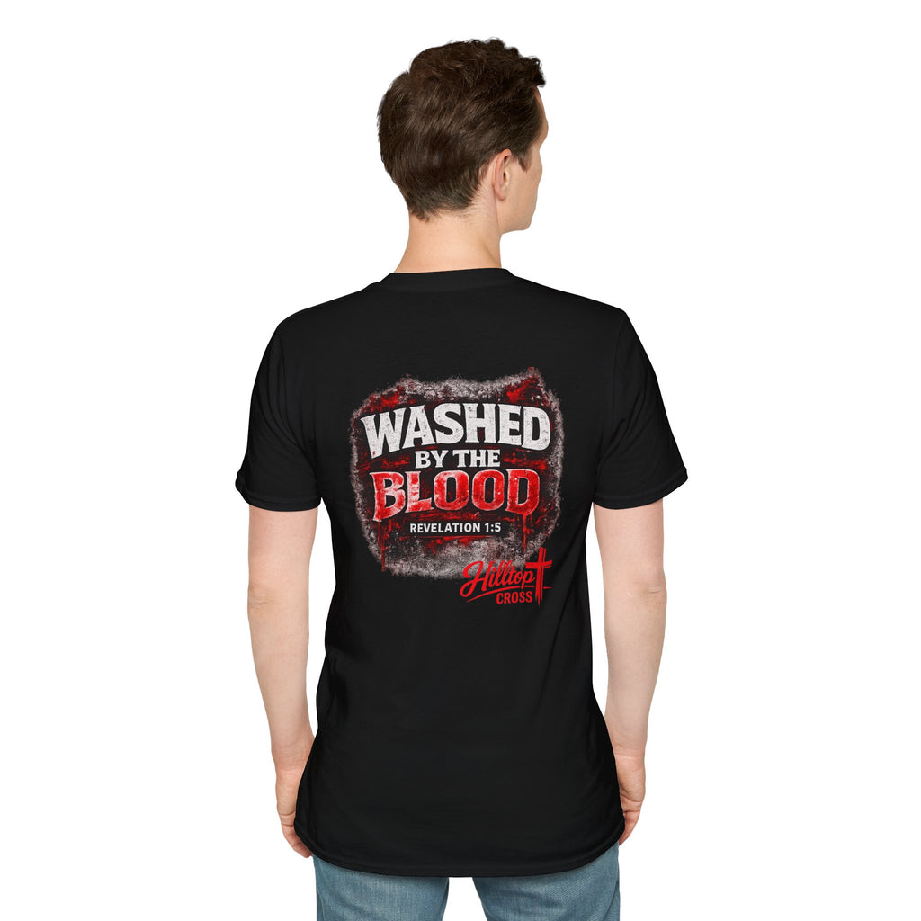 Washed By The Blood T-Shirt — Revelation 1:5 Christian Faith Shirt