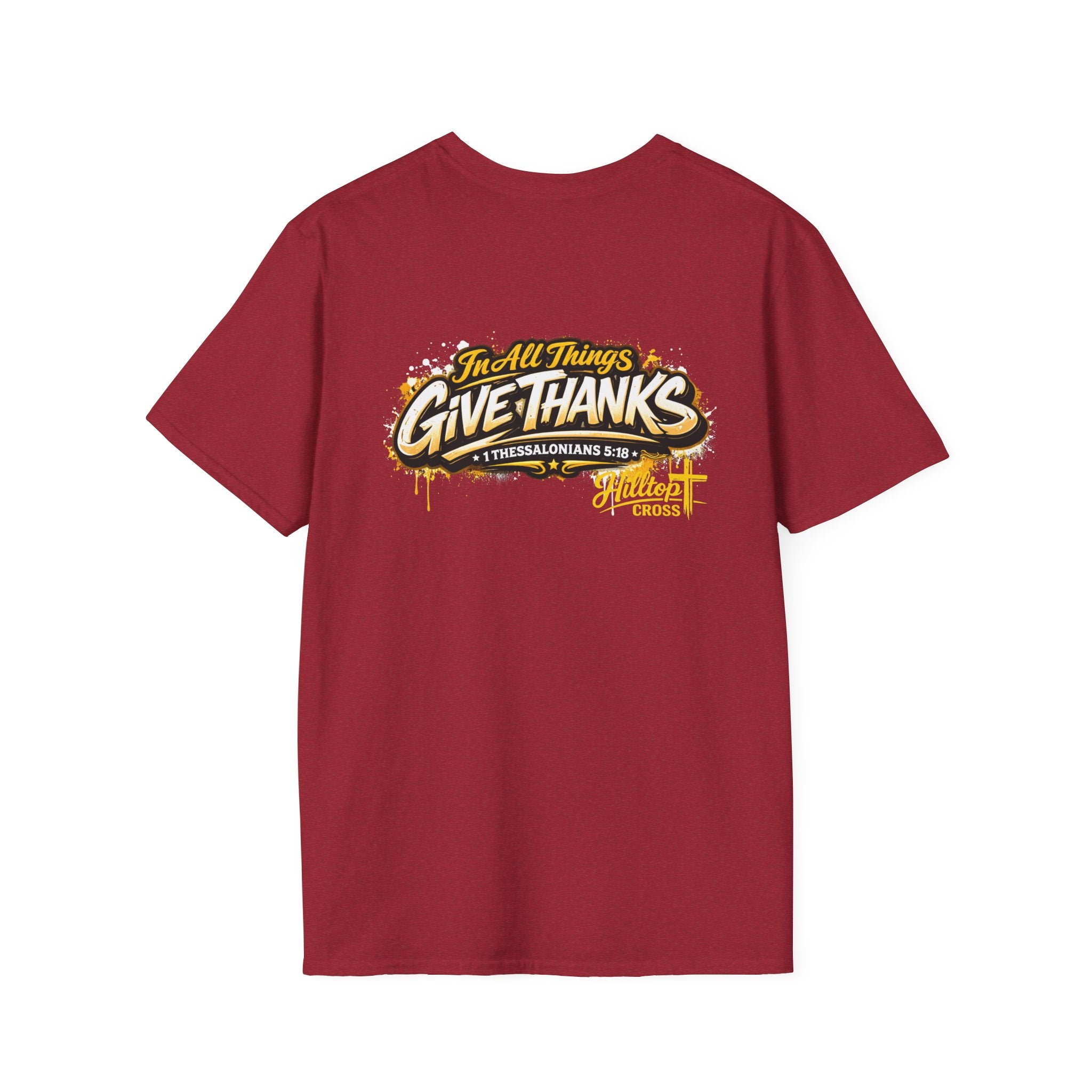 Christian T-Shirt — "In All Things Give Thanks" Church Tee