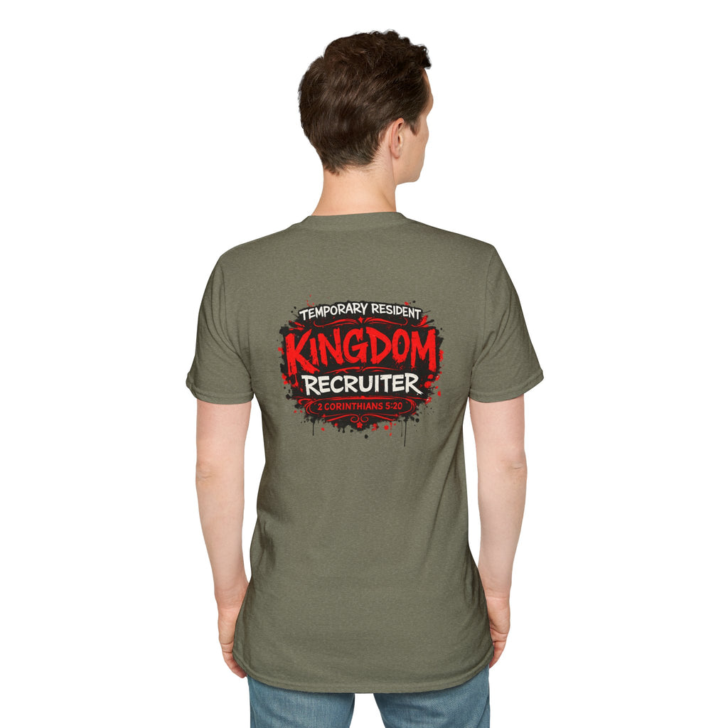 Kingdom Recruiter T-Shirt — “Temporary Resident” Christian Youth Ministry Tee