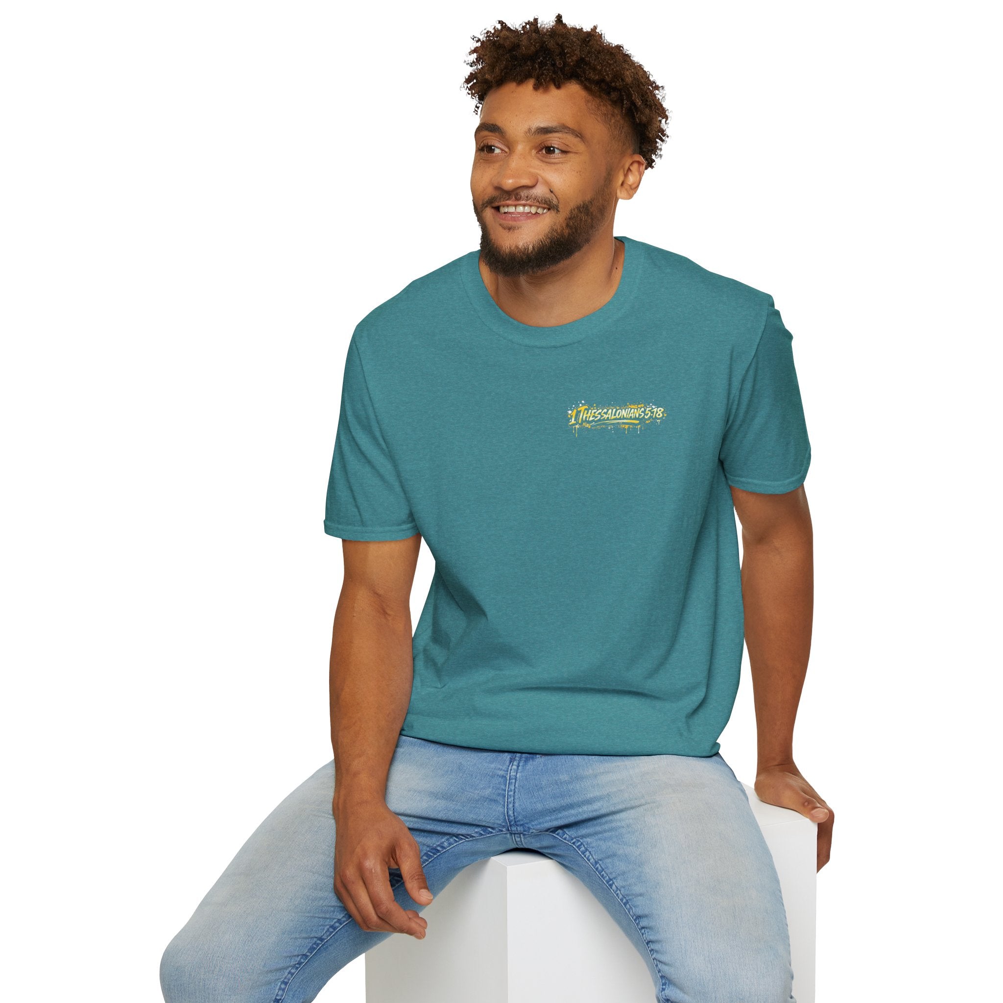 Christian T-Shirt — "In All Things Give Thanks" Church Tee