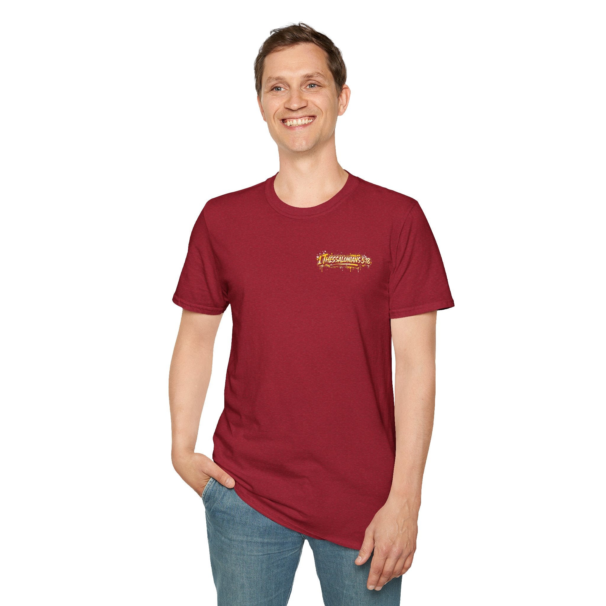 Christian T-Shirt — "In All Things Give Thanks" Church Tee