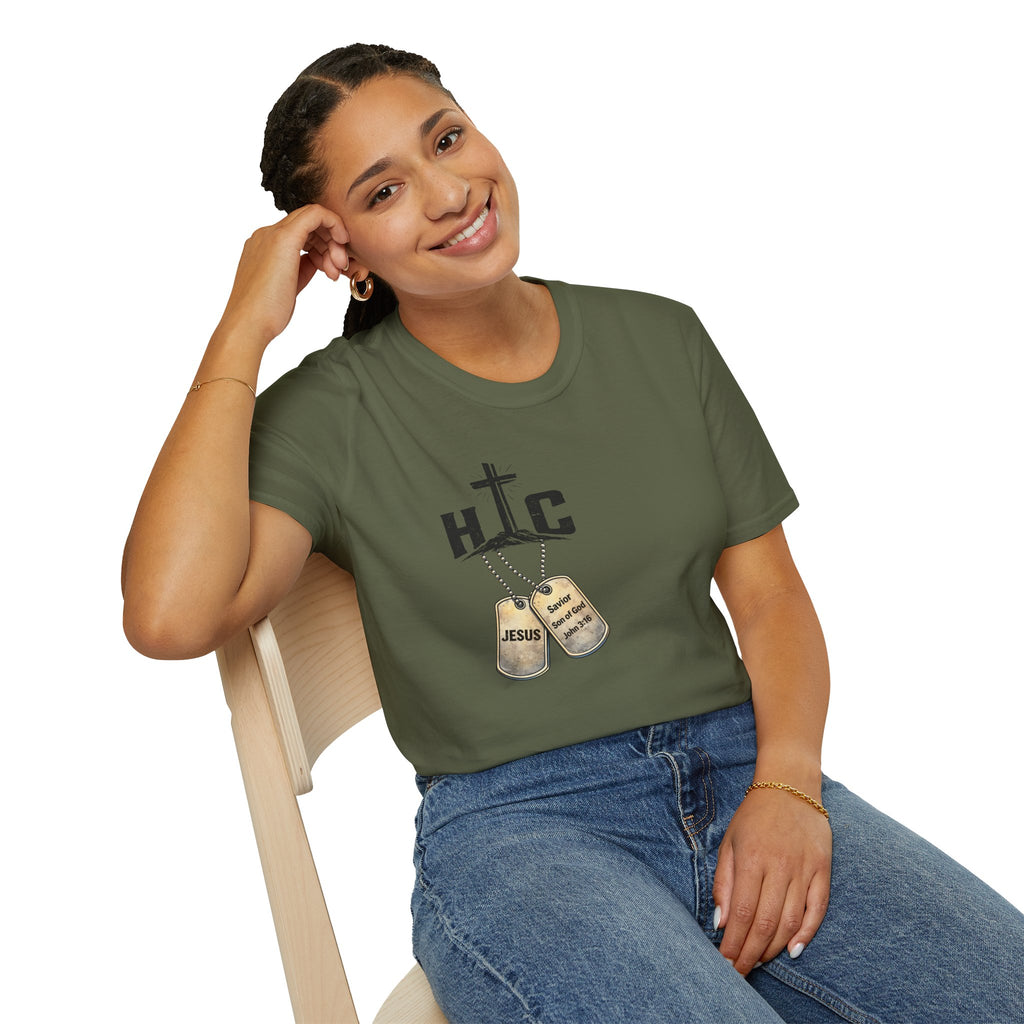 Jesus Got My 6 T-Shirt — Military Camo Christian Graphic Tee