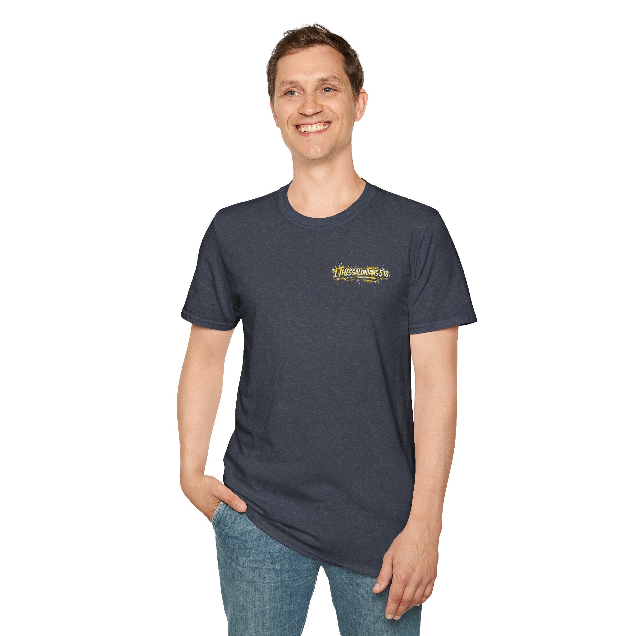 Christian T-Shirt — "In All Things Give Thanks" Church Tee