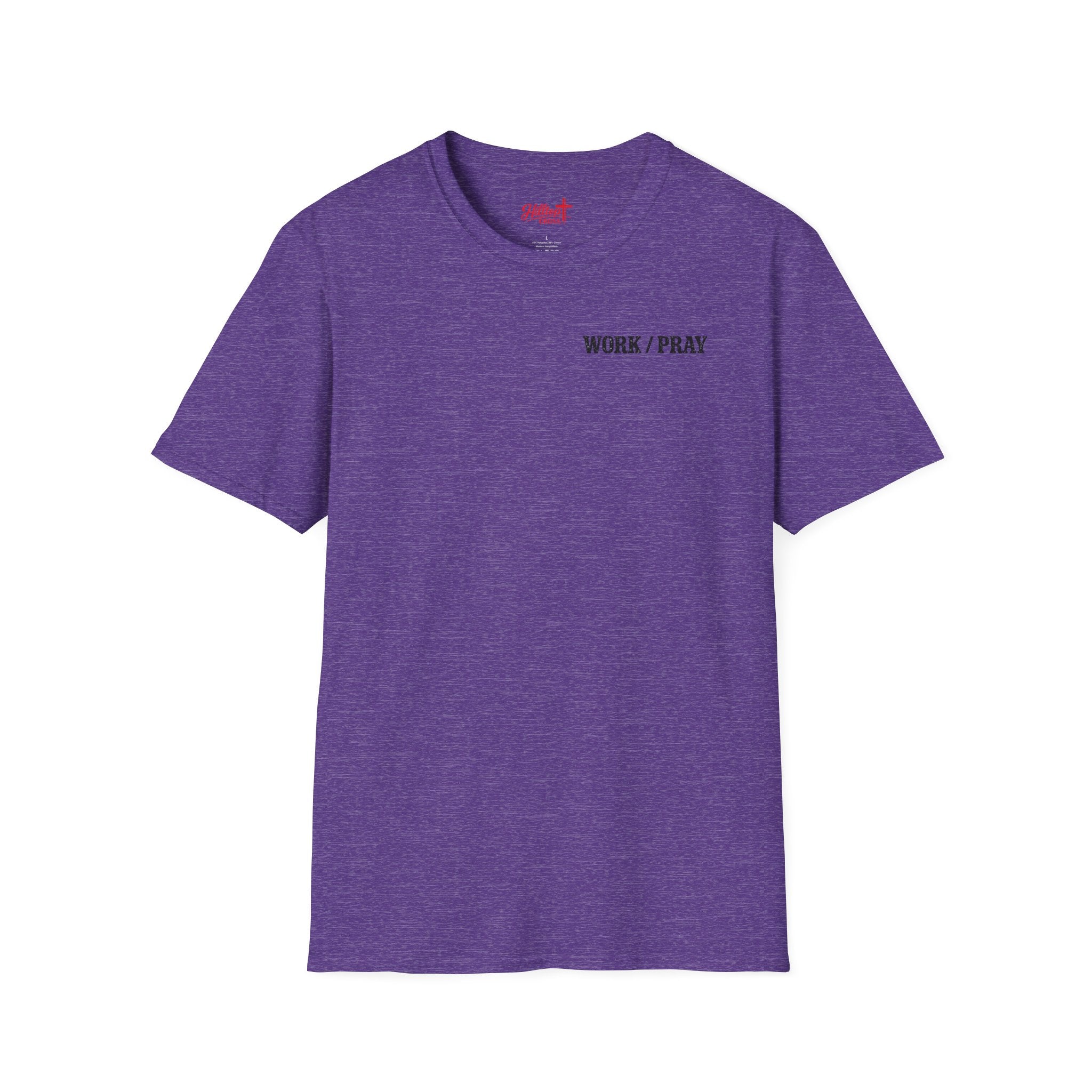 Work Hard Pray Harder T-Shirt — Christian Faith Shirt with Cross (Hilltop)