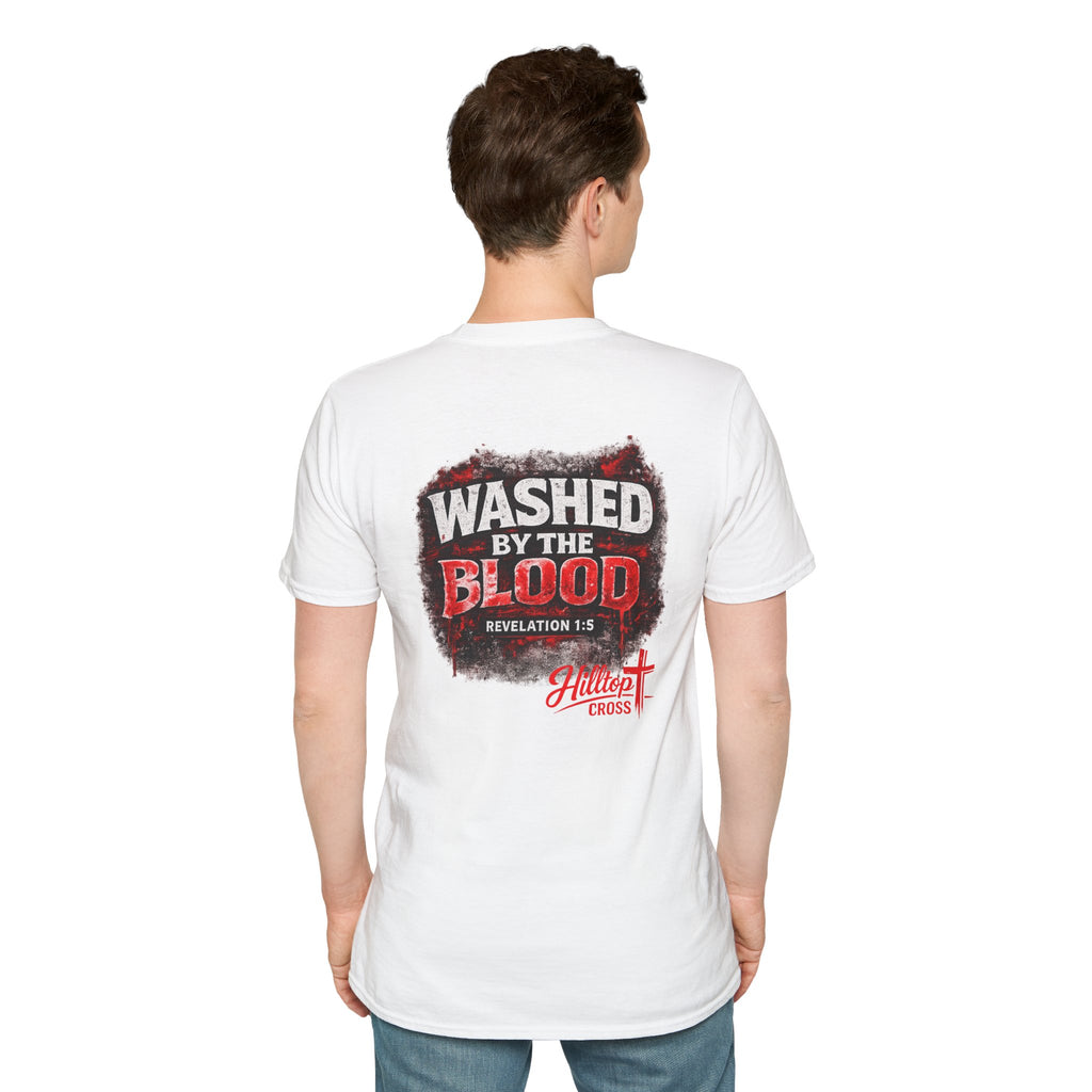 Washed By The Blood T-Shirt — Revelation 1:5 Christian Faith Shirt