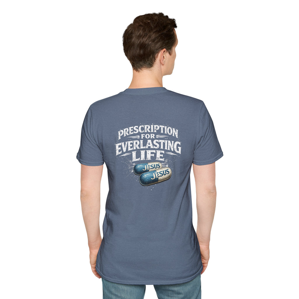 T-Shirt — 'The Only Prescription for Happiness: Jesus' Graphic Tee