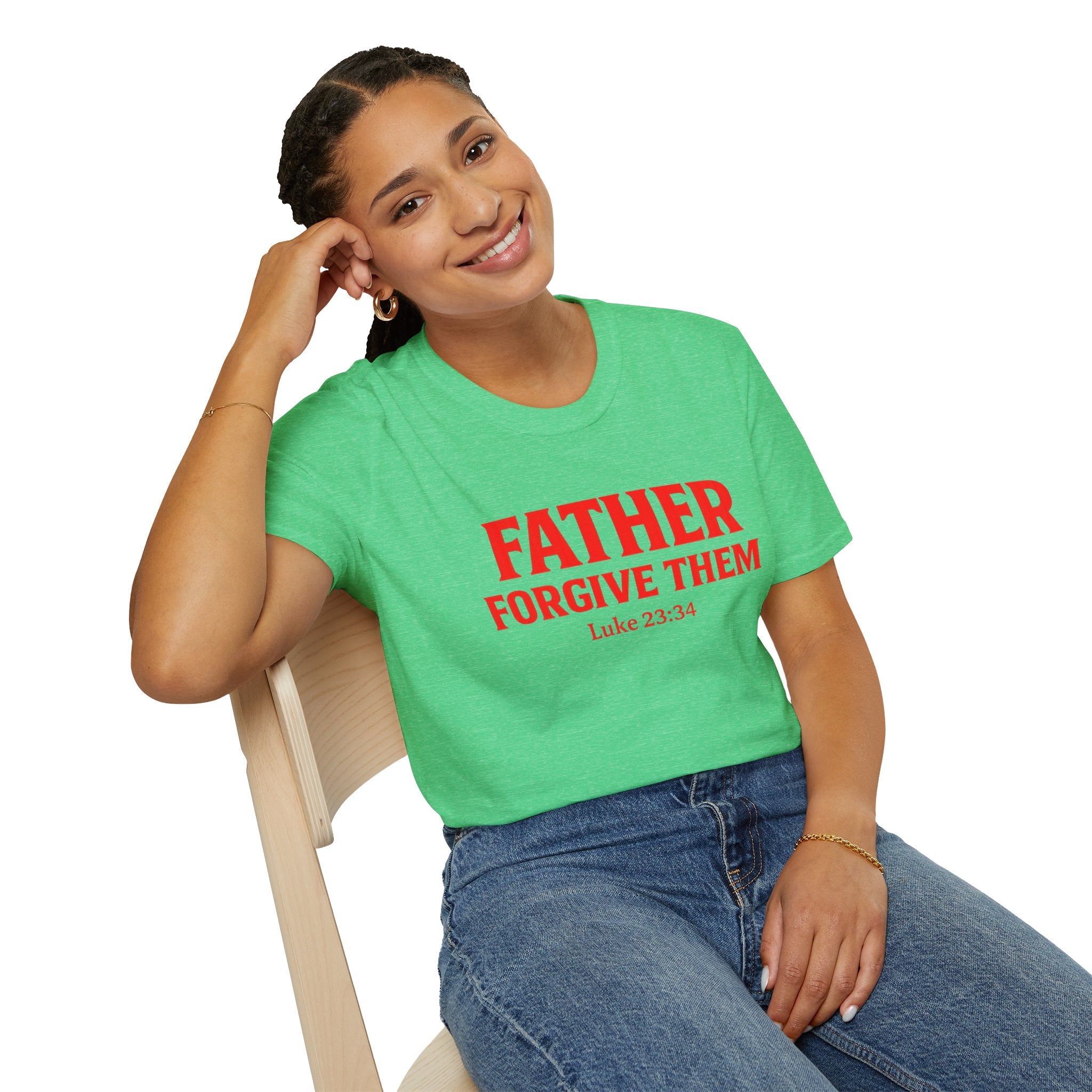T-Shirt — "Father Forgive Them" Red Letter King Christian Tee