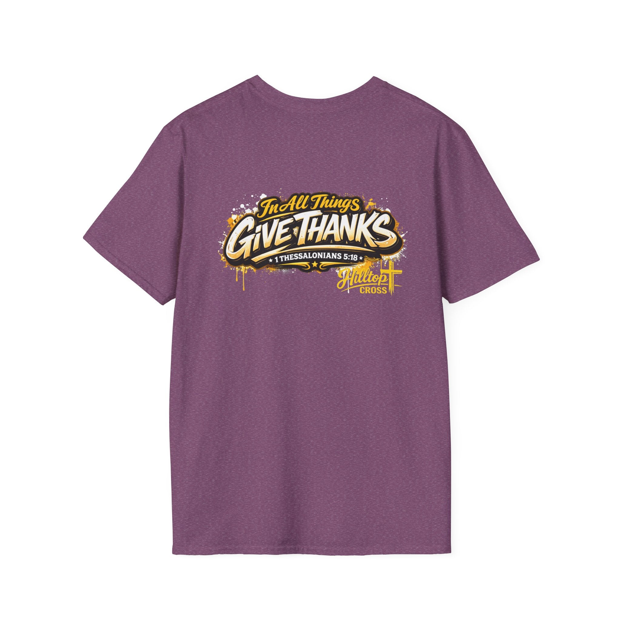 Christian T-Shirt — "In All Things Give Thanks" Church Tee