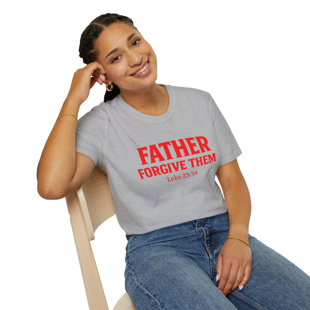 T-Shirt — "Father Forgive Them" Red Letter King Christian Tee