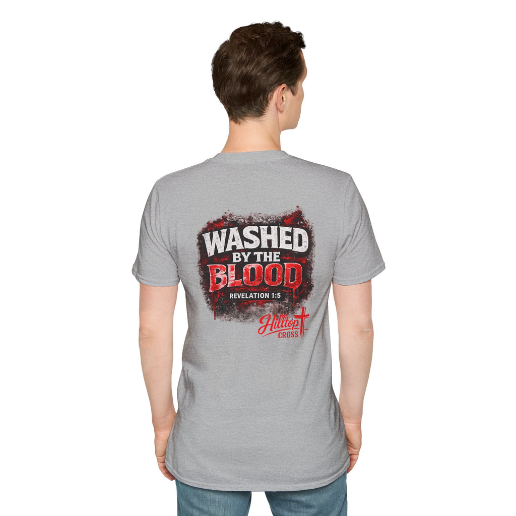 Washed By The Blood T-Shirt — Revelation 1:5 Christian Faith Shirt