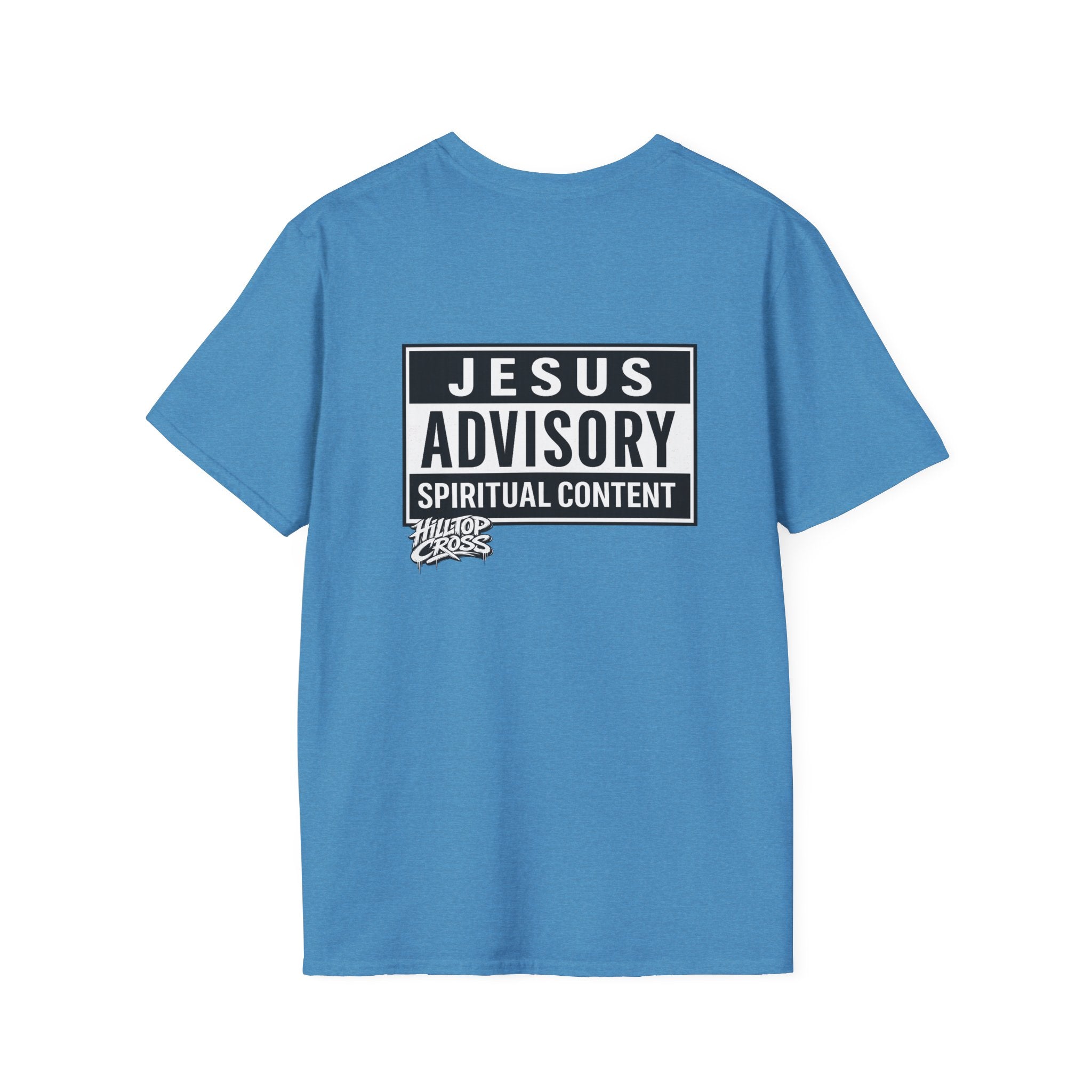 Christian T-Shirt — "Jesus Advisory: Spiritual Content" Graphic Tee
