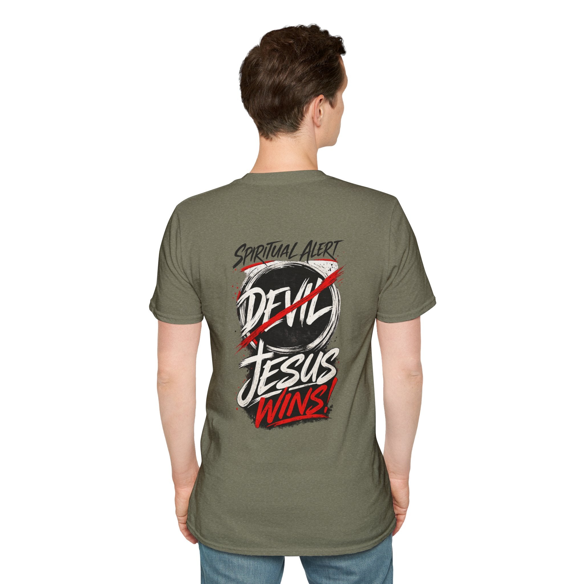 Jesus Wins T-Shirt — Bold Faith Graphic Shirt (No Devil)