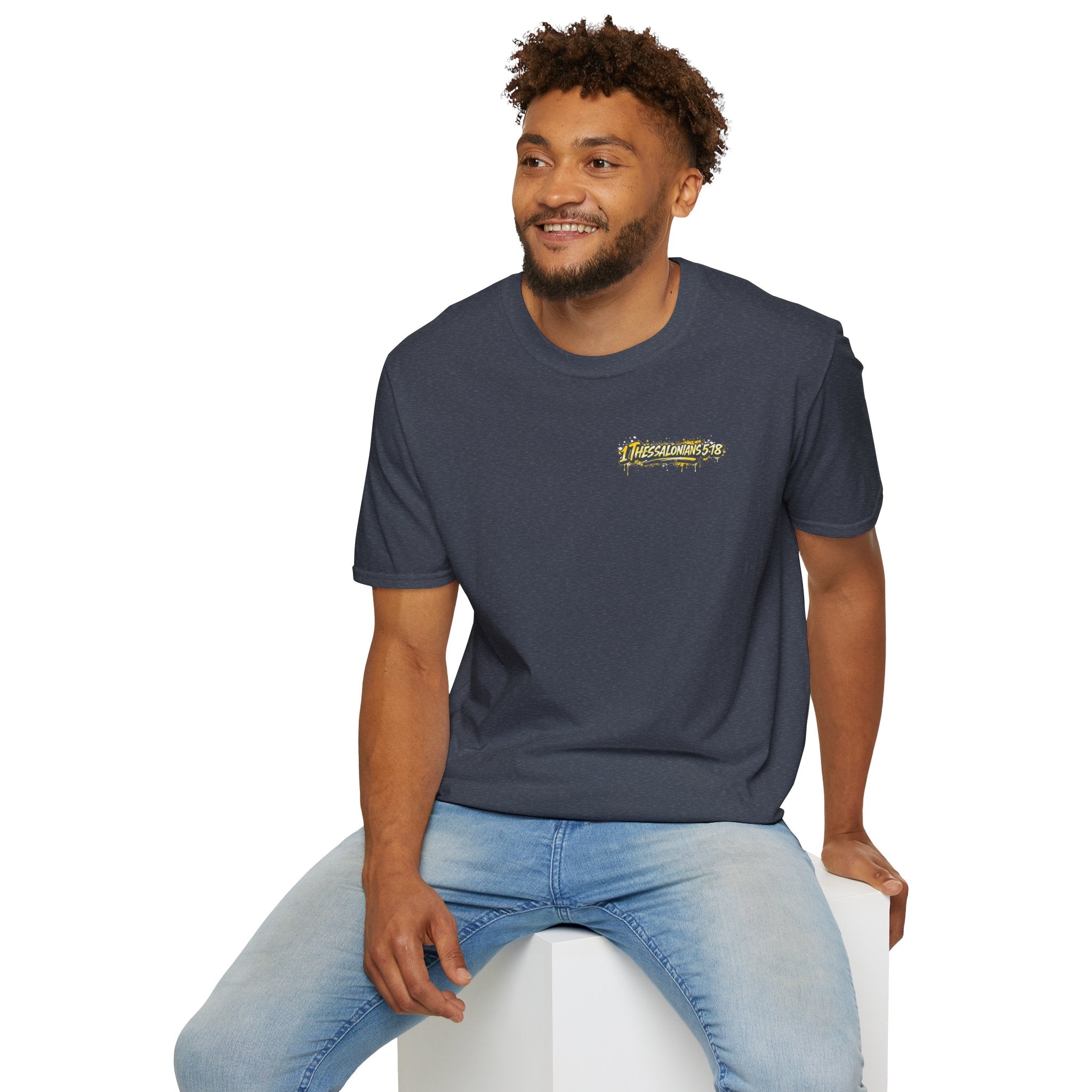 Christian T-Shirt — "In All Things Give Thanks" Church Tee