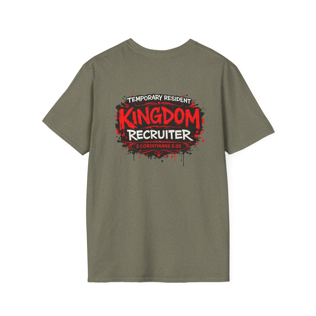 Kingdom Recruiter T-Shirt — “Temporary Resident” Christian Youth Ministry Tee