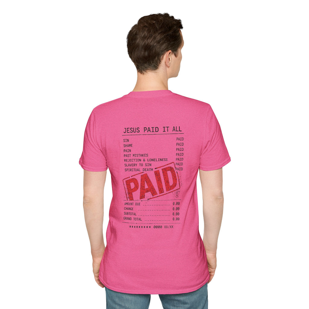 Paid — Christian T-Shirt ("Jesus Paid It All" Receipt Design)