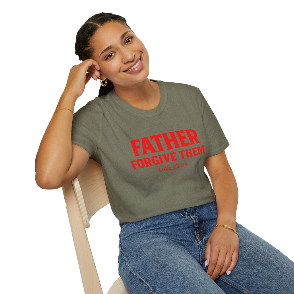T-Shirt — "Father Forgive Them" Red Letter King Christian Tee