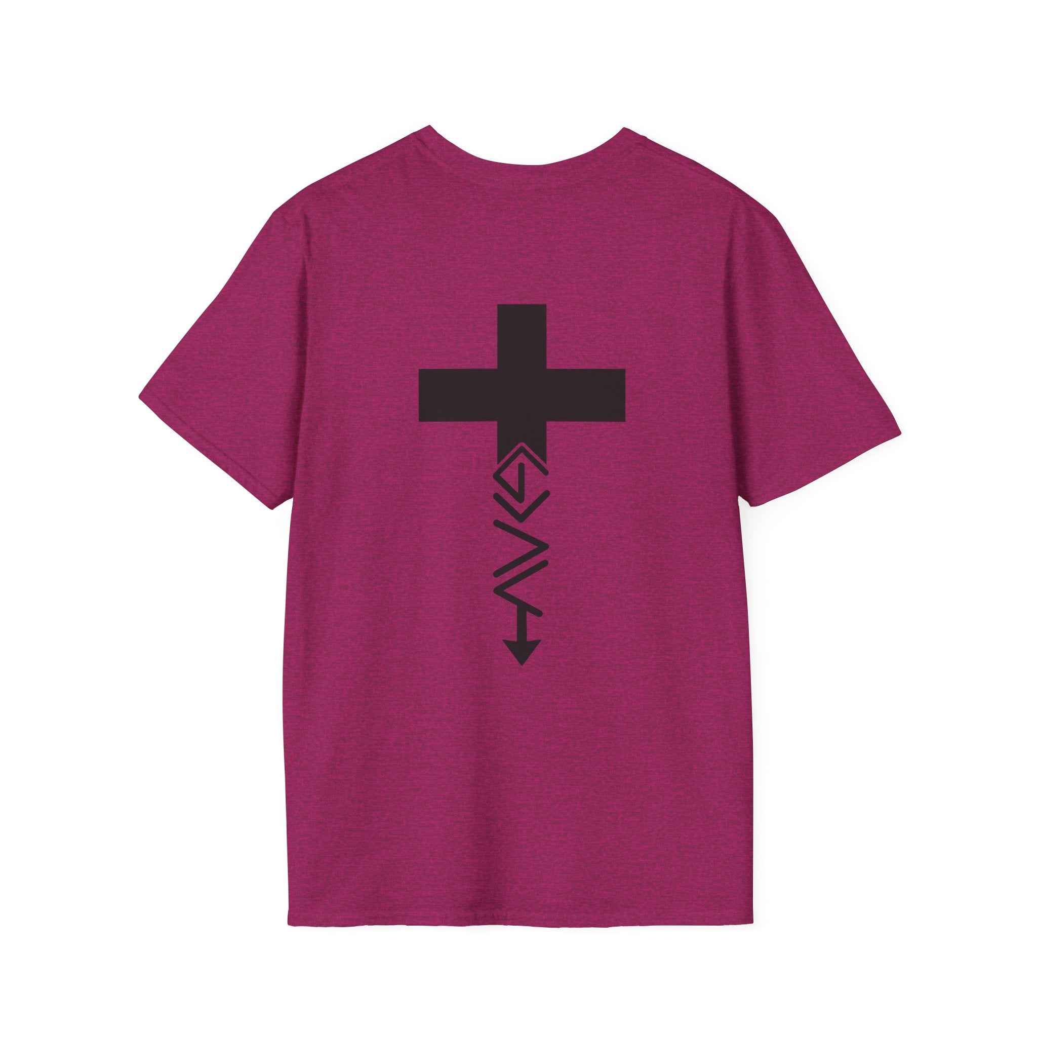 Hilltop Cross T-Shirt — Faith Graphic Tee with Vertical Cross Design