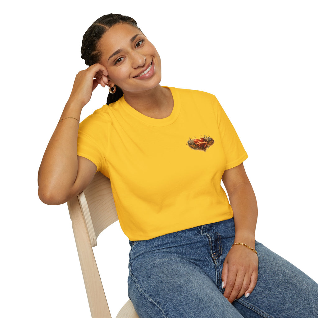 Christian Graphic T-Shirt — "Ridin' With My Jesus Music" Church Truck Cross Design