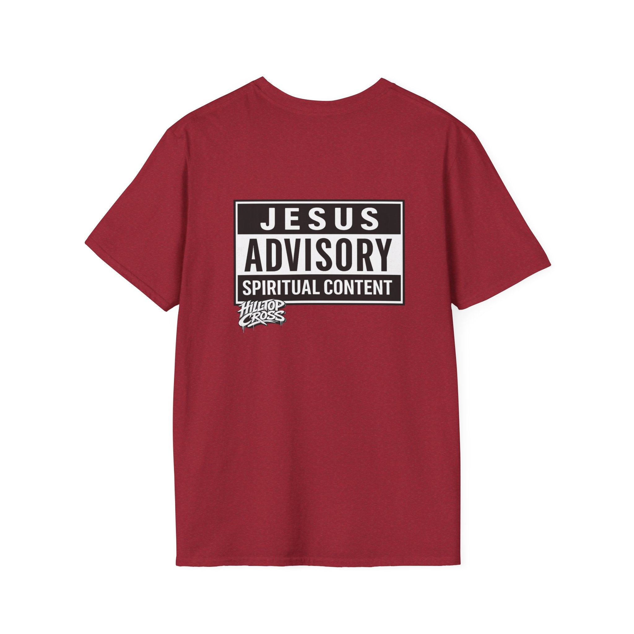 Christian T-Shirt — "Jesus Advisory: Spiritual Content" Graphic Tee