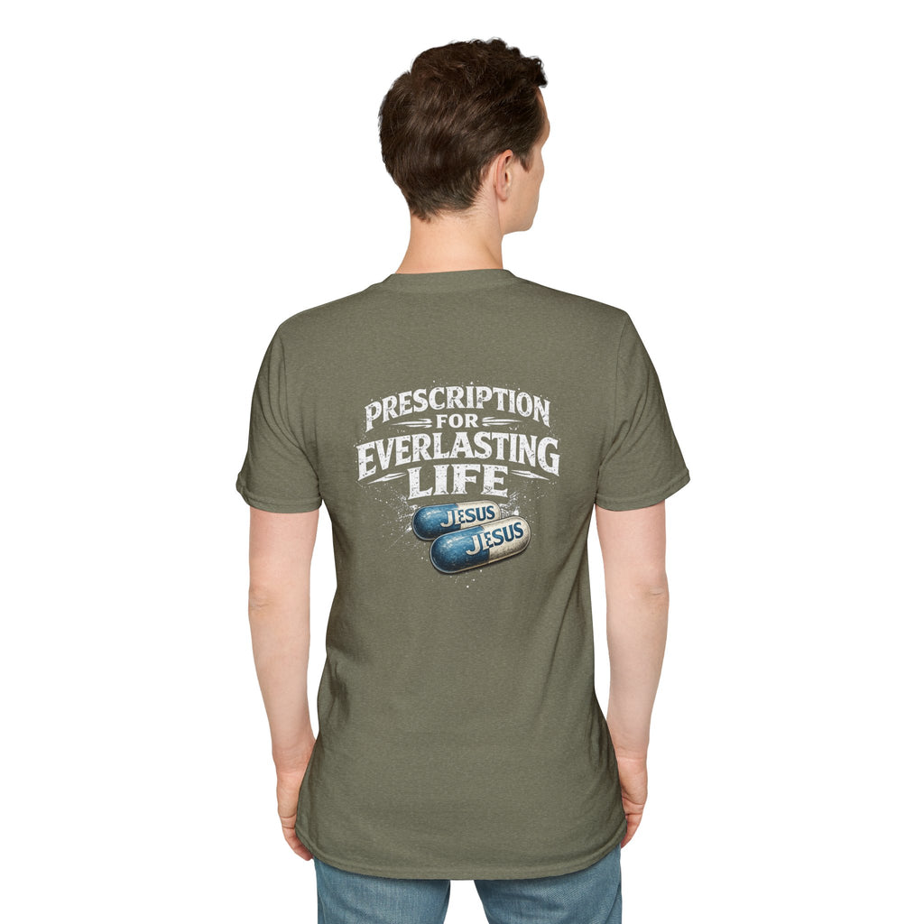T-Shirt — 'The Only Prescription for Happiness: Jesus' Graphic Tee