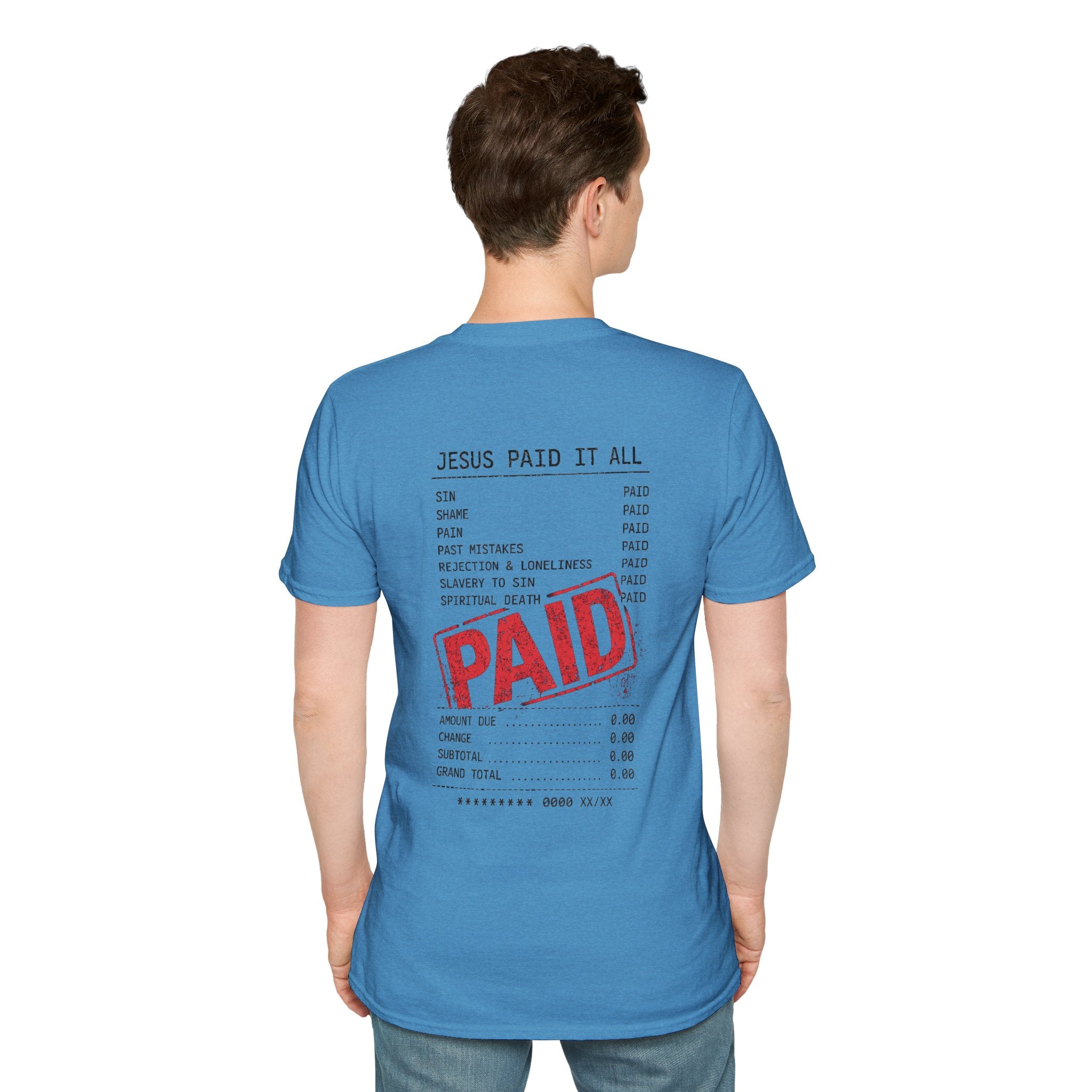 Paid — Christian T-Shirt ("Jesus Paid It All" Receipt Design)